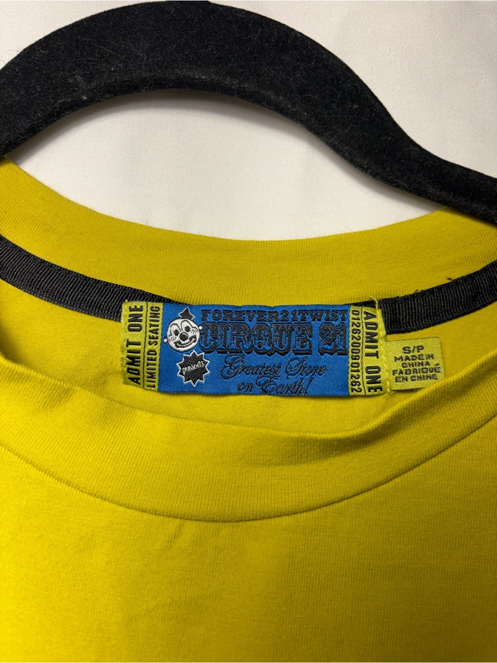 VINTAGE Rare Forever 21 Twist Cirque 21 Yellow Black Lace Bubble Dress Sz S Y2K - Picture 3 of 11